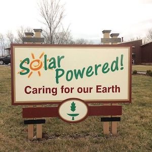 UUCB Solar Power sign