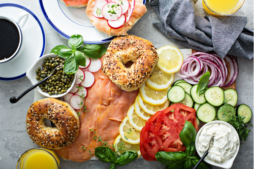 Bagels and toppings