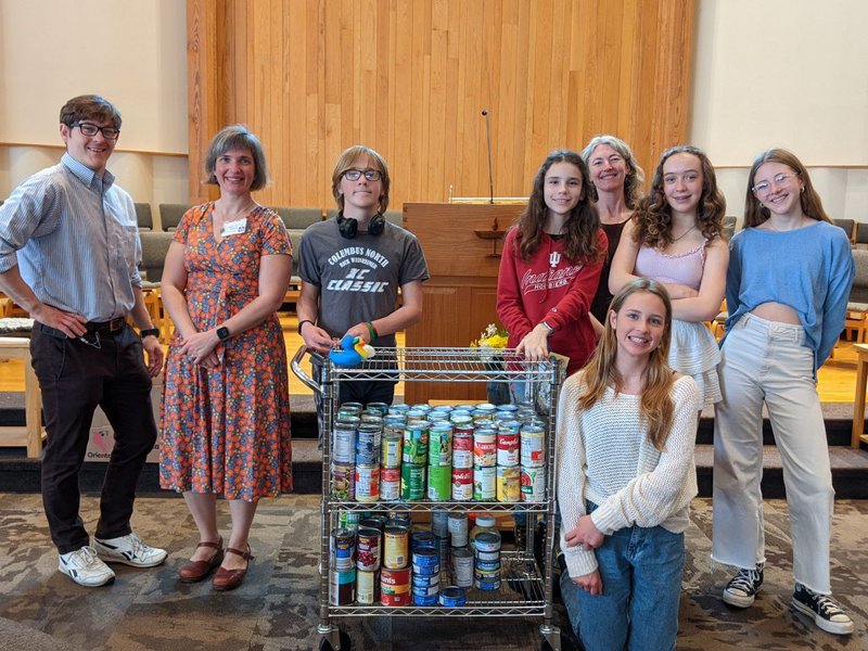 youth group and canned goods, 3.31.24